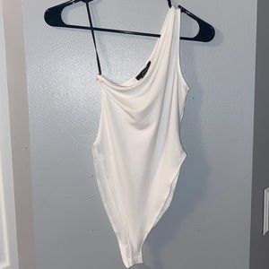 One shoulder body suit